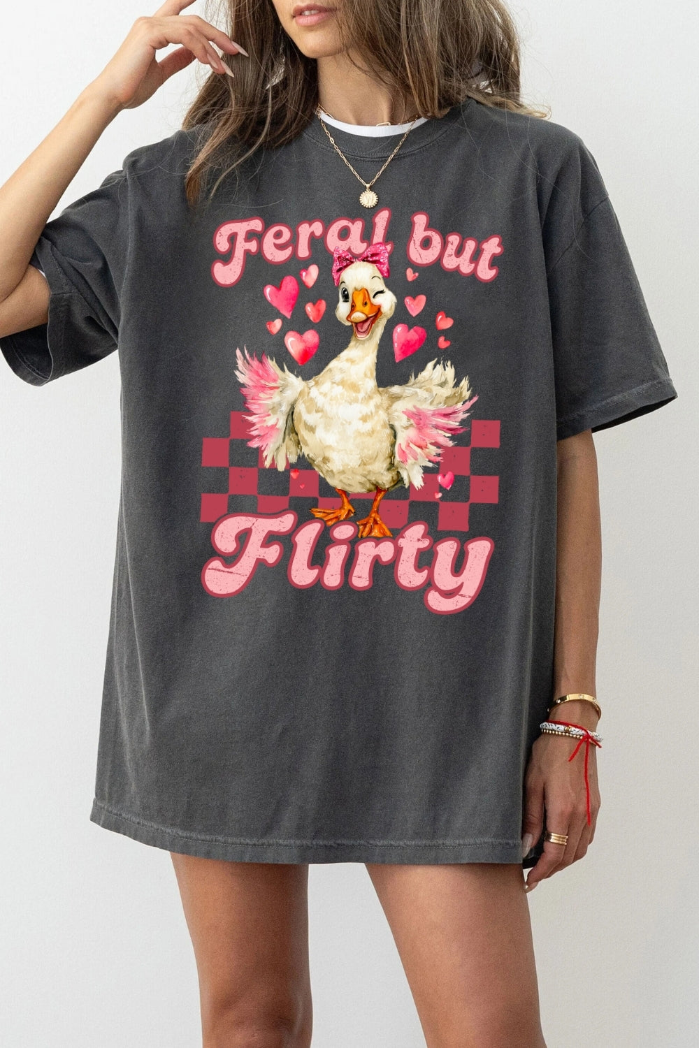 Feral But Flirty Goose Tee For Women