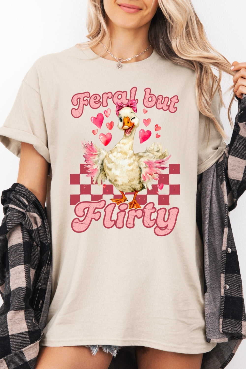 Feral But Flirty Goose Tee For Women