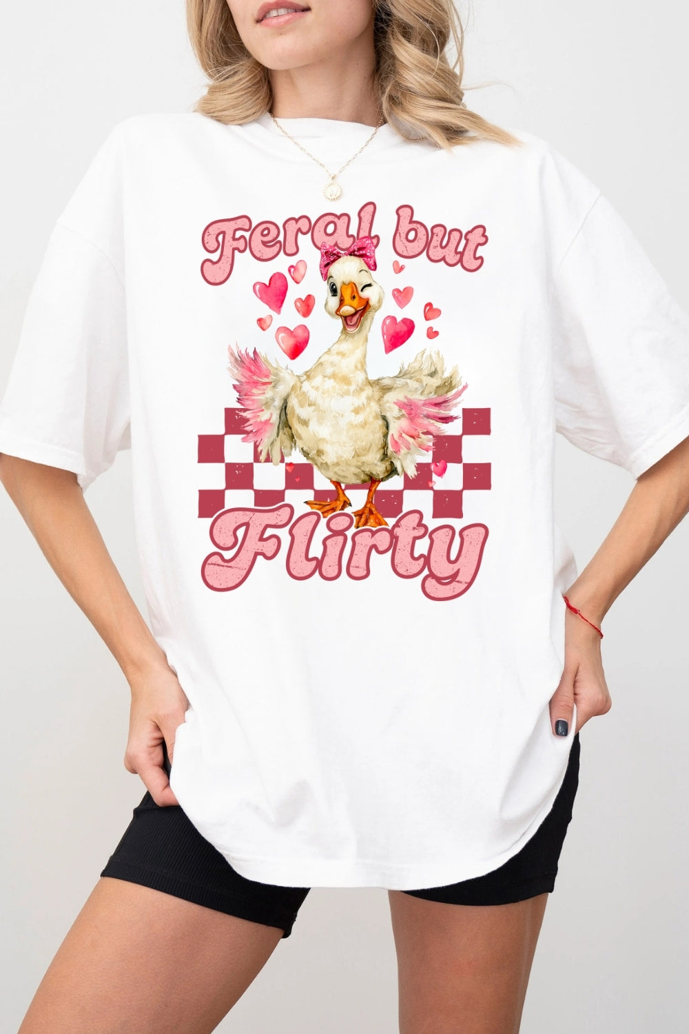Feral But Flirty Goose Tee For Women