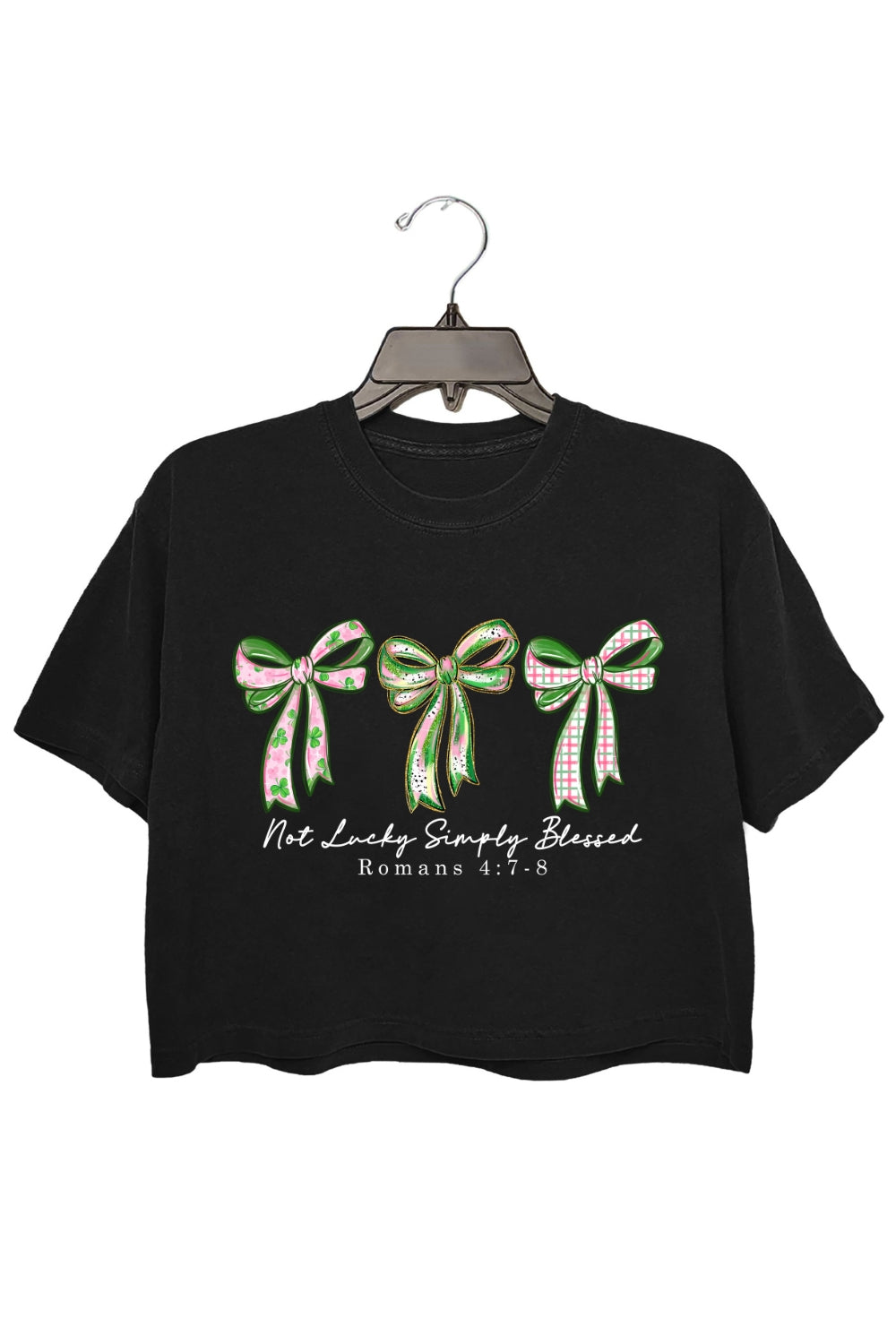Not Lucky Simply Blessed St Patrick's Day Crop Top For Women
