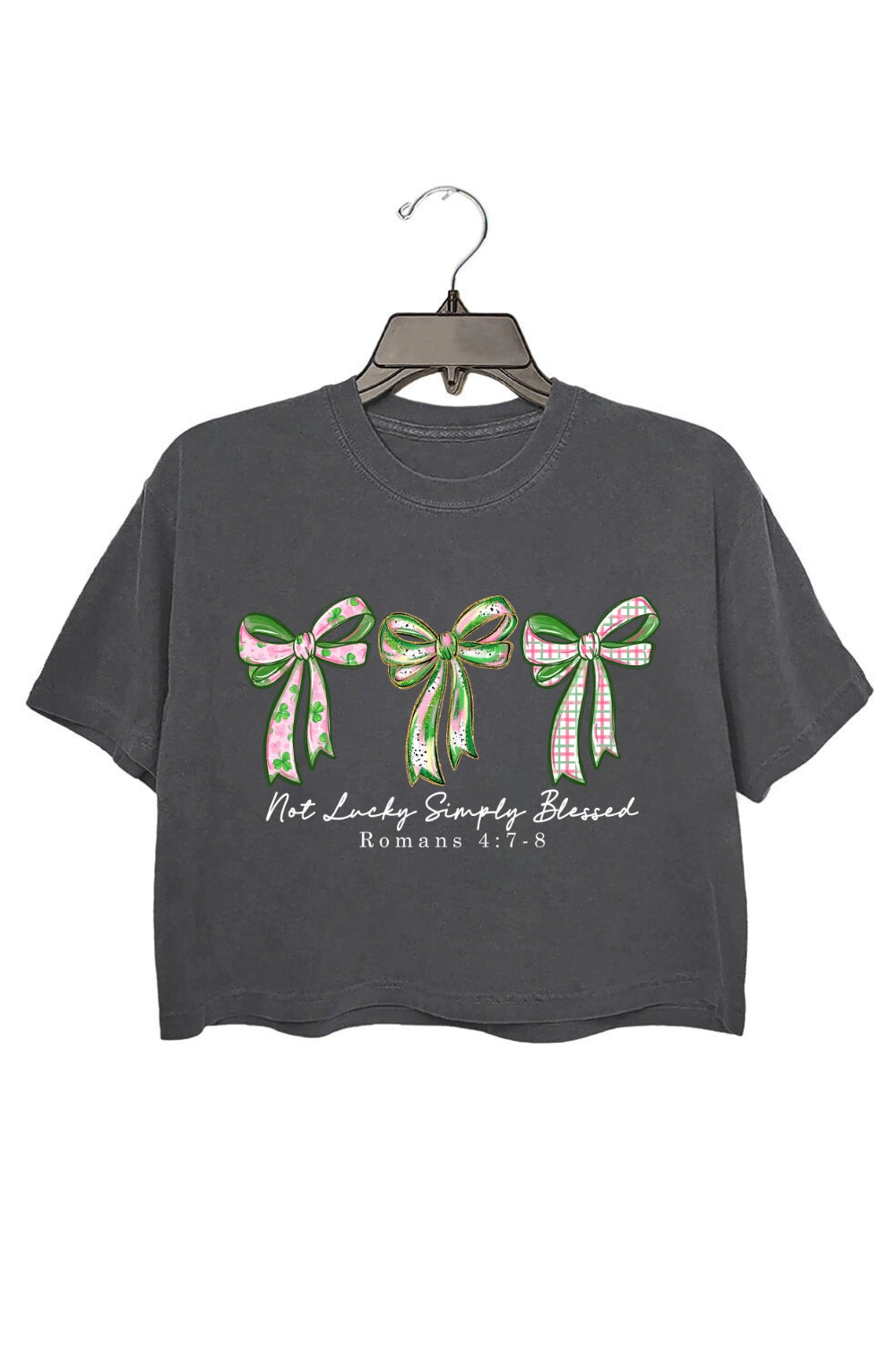 Not Lucky Simply Blessed St Patrick's Day Crop Top For Women