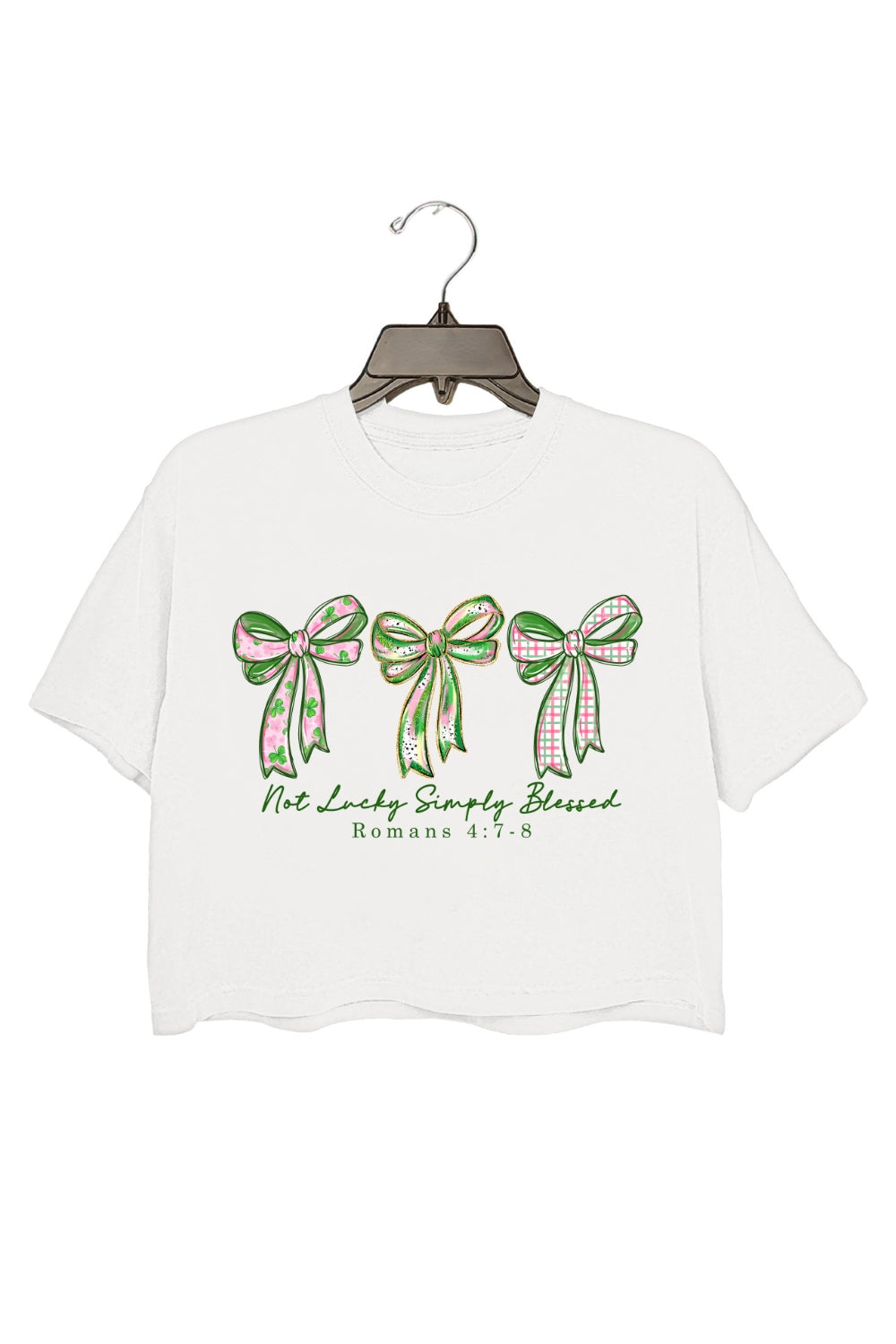 Not Lucky Simply Blessed St Patrick's Day Crop Top For Women