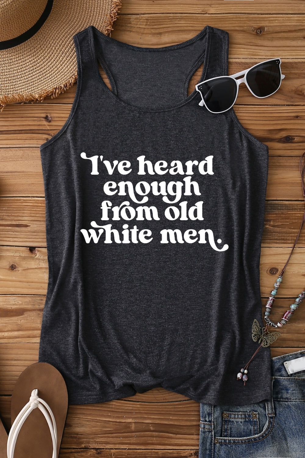 I've Heard Enough from Old White Men Retro Tank Top For Women