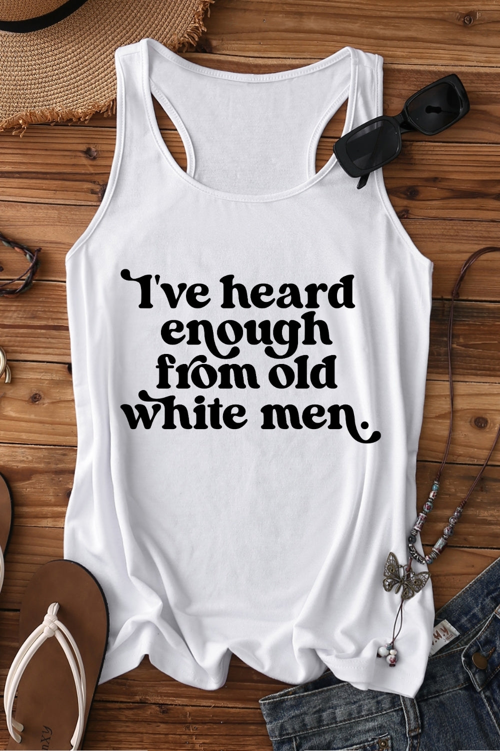 I've Heard Enough from Old White Men Retro Tank Top For Women