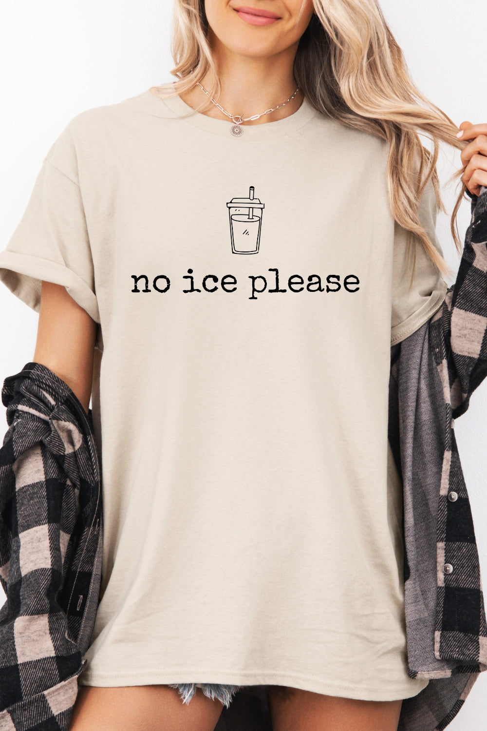 No Ice Please Ice Drink Tee For Women