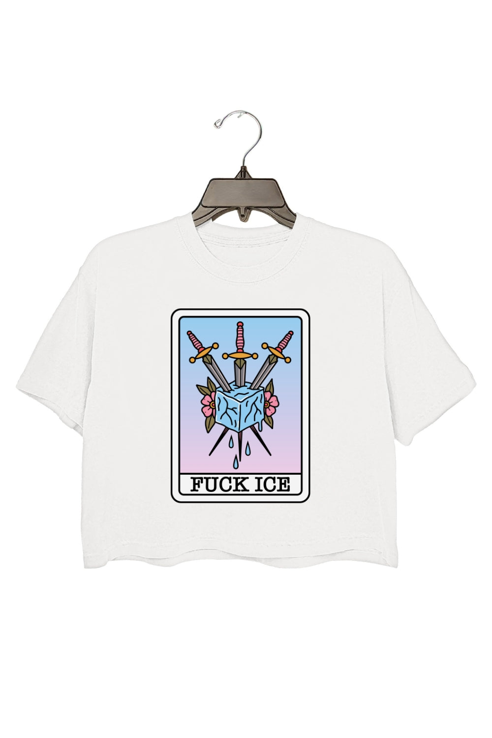 F*ck Ice Tarot Card Crop Tee For Women