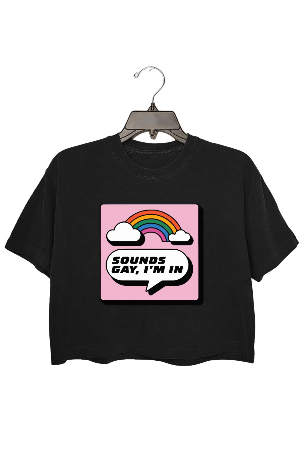 Sounds Gay Im In Cute Crop Tee For Women