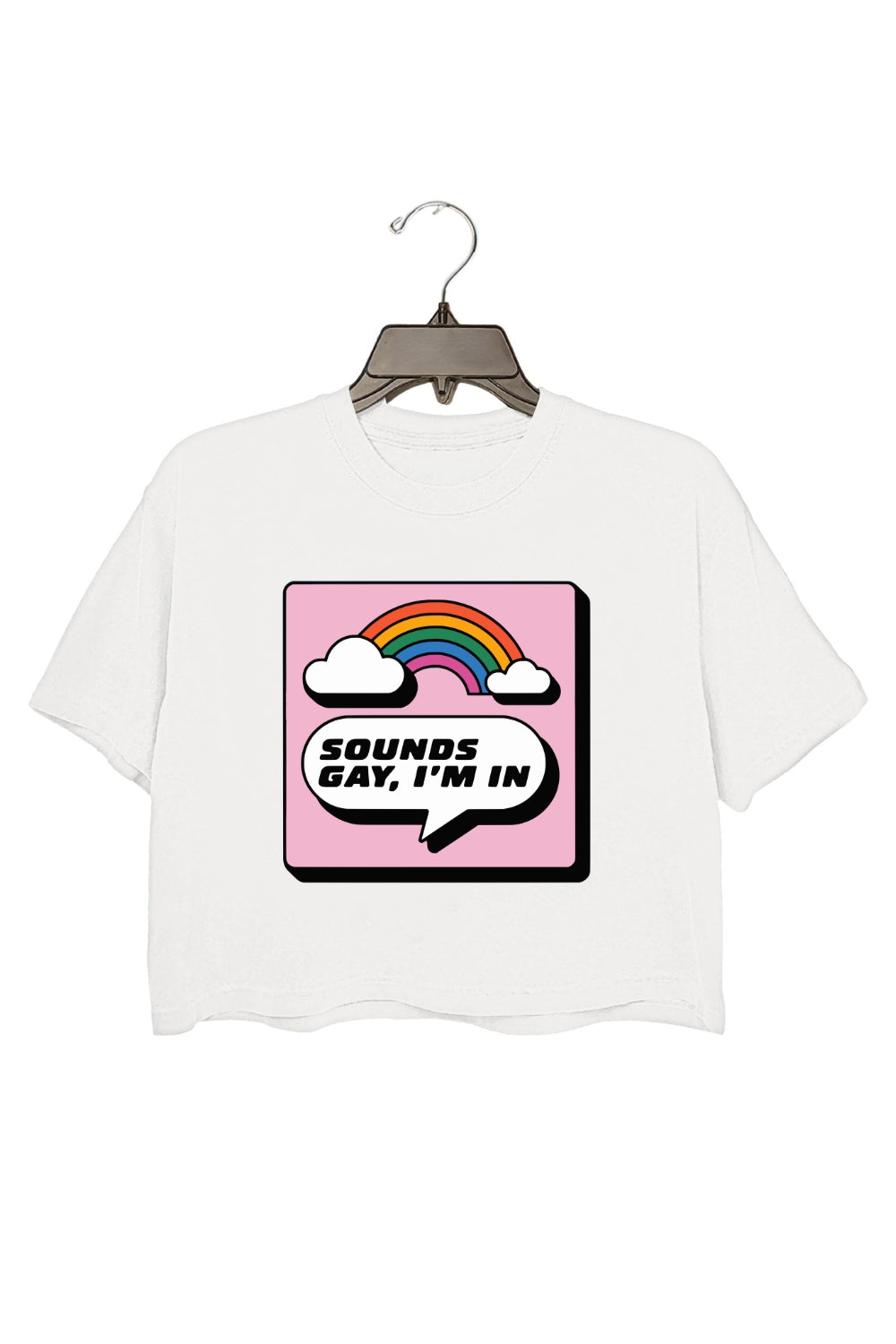 Sounds Gay Im In Cute Crop Tee For Women