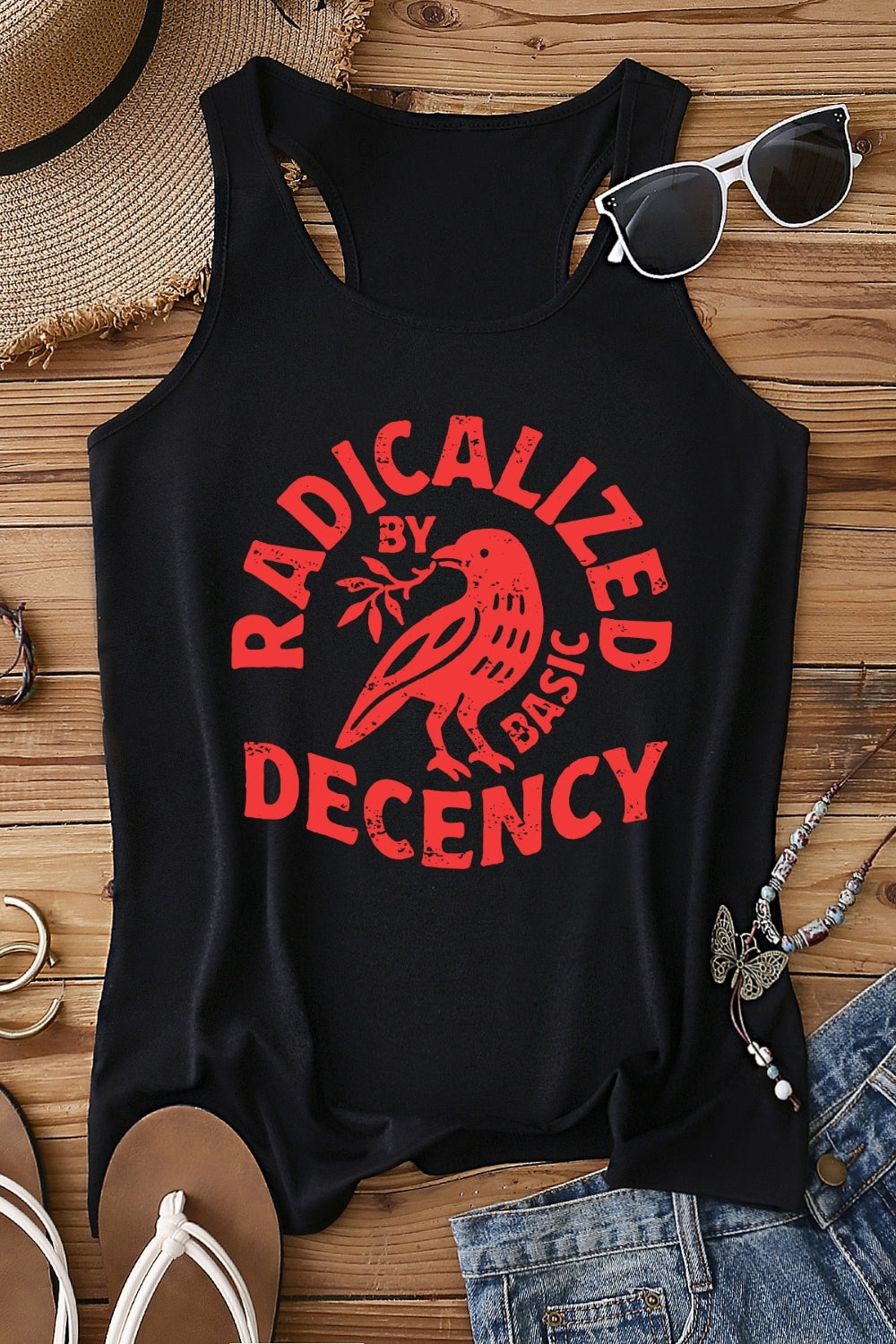 Radicalized By Basic Decency Liberal Tank Top For Women
