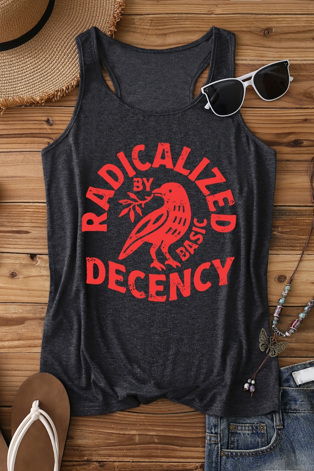 Radicalized By Basic Decency Liberal Tank Top For Women