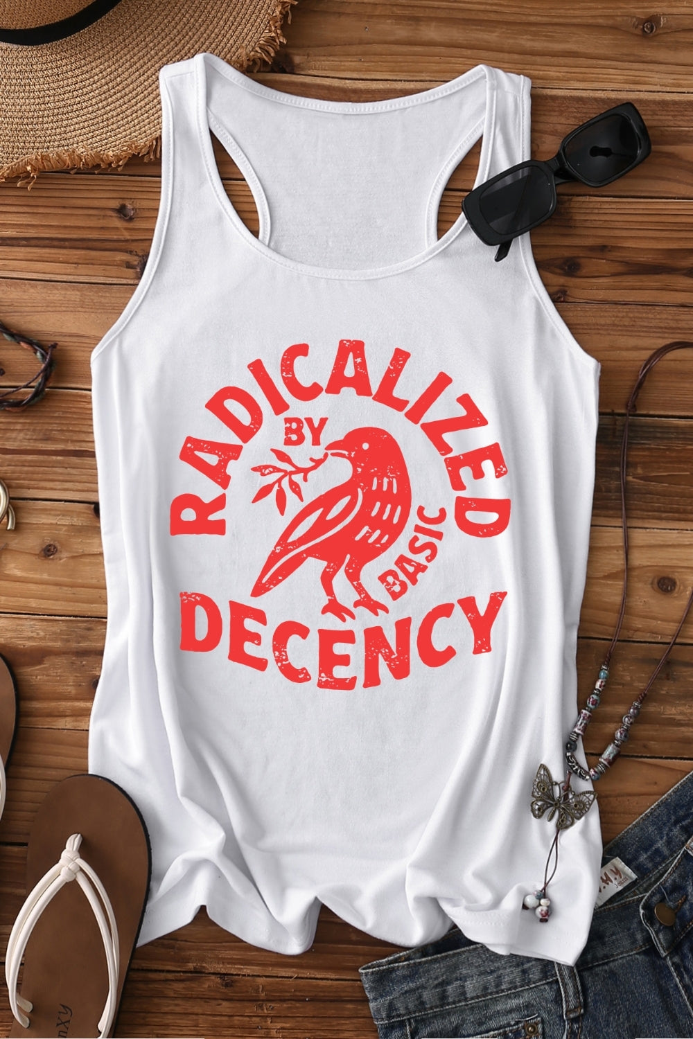 Radicalized By Basic Decency Liberal Tank Top For Women
