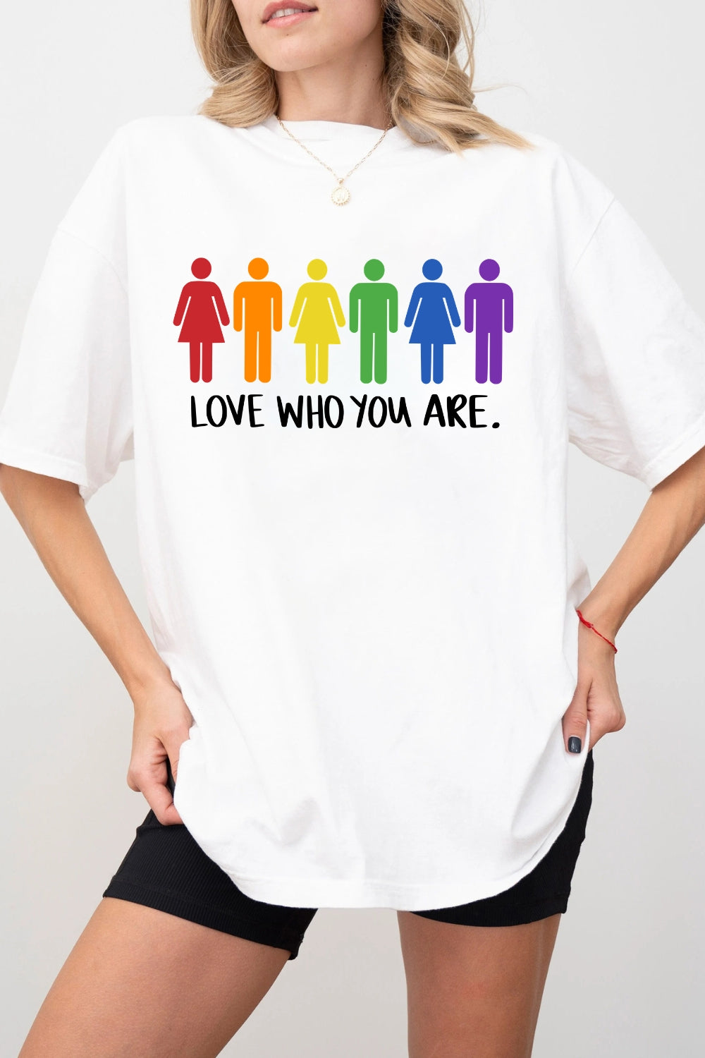 Love Who You Are Rainbow LGBTQ Tee For Women