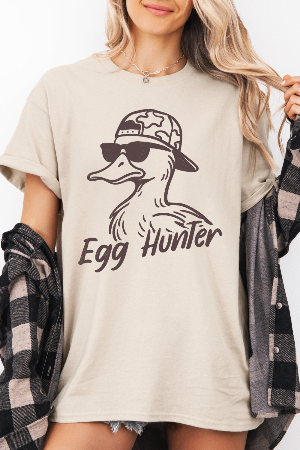Egg Hunter Duck Backwards Hat Tee For Women