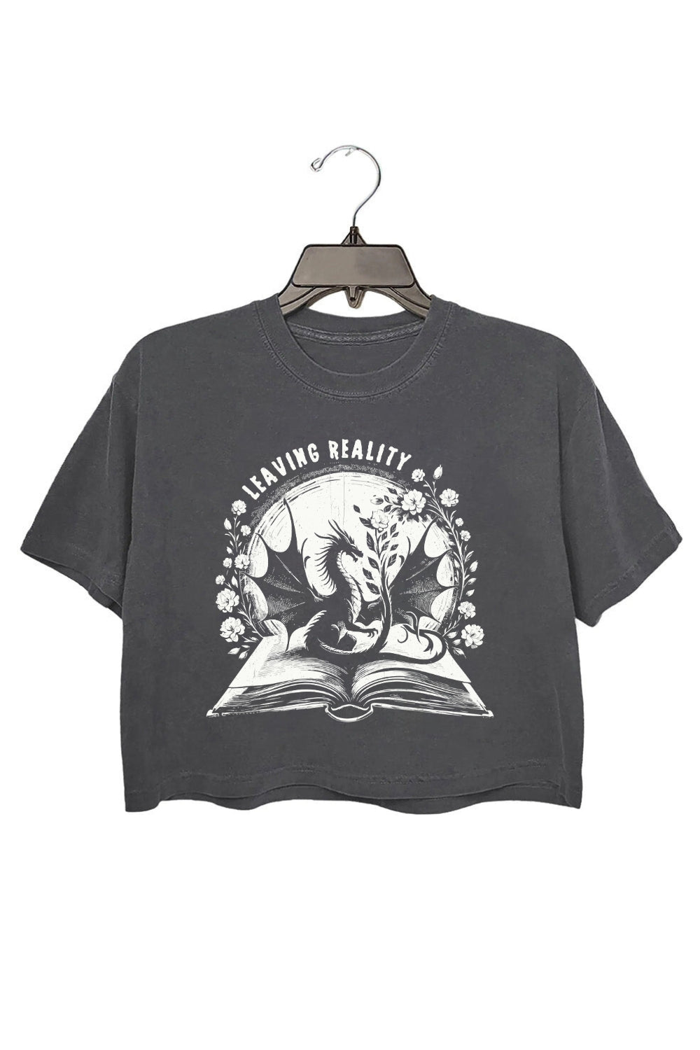 Fantasy Dragon Leaving Reality Crop Tee For Women