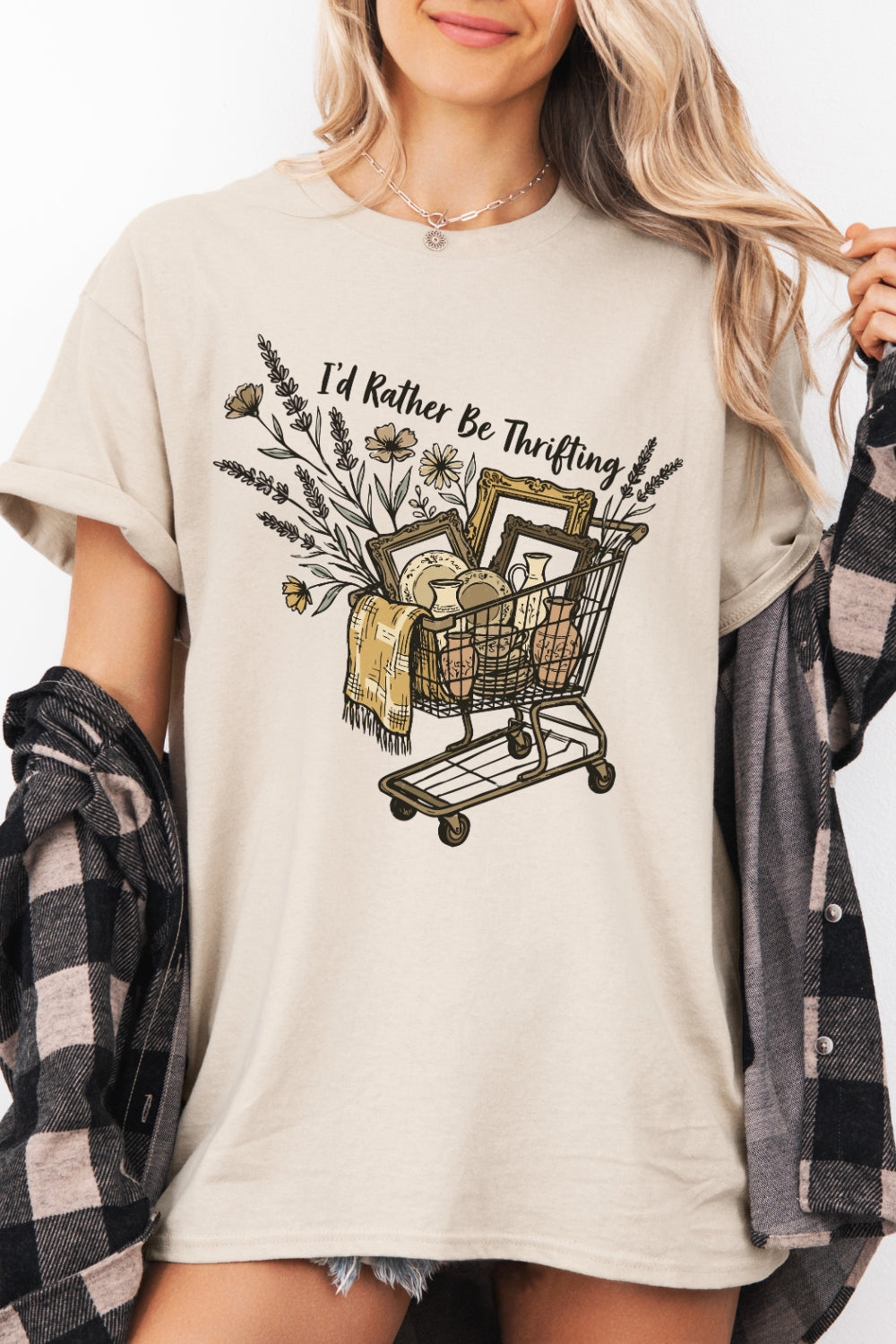 I'd Rather Be Thrifting Tee For Women