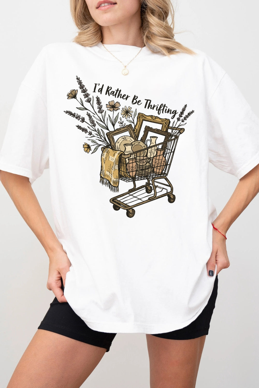 I'd Rather Be Thrifting Tee For Women