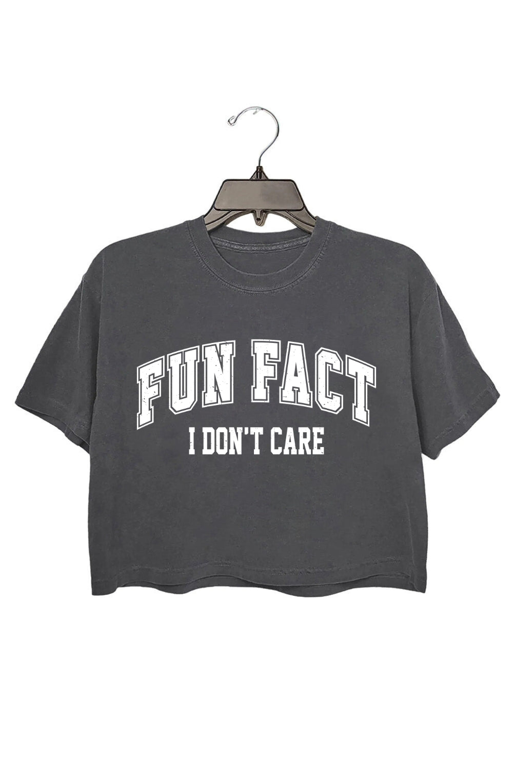 Fun Fact I Don't Care Crop Tee For Women