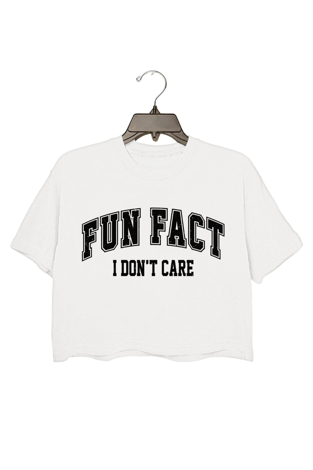 Fun Fact I Don't Care Crop Tee For Women