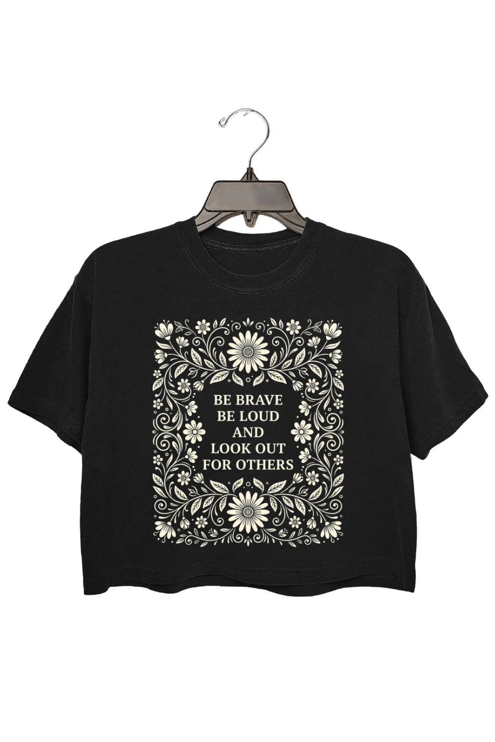 Be Brave Be Loud Resist Crop Tee For Women