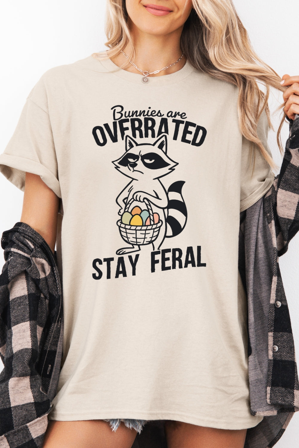 Bunnies Are Overrated Stay Feral Tee For Women