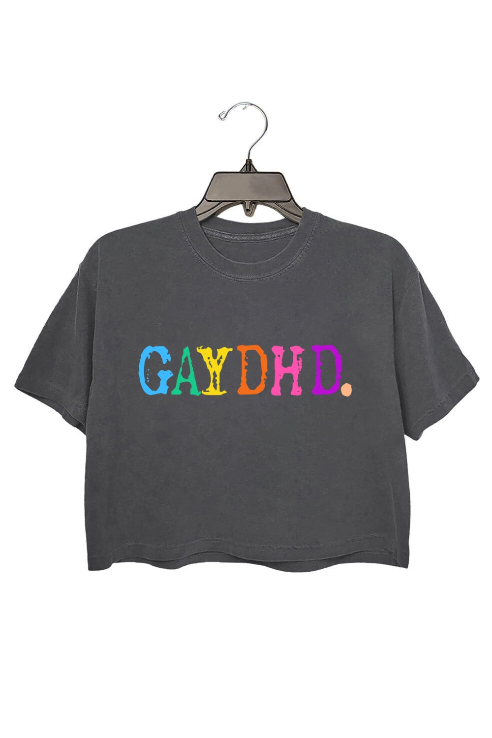 GayDHD Rainbow Pride Crop Tee For Women