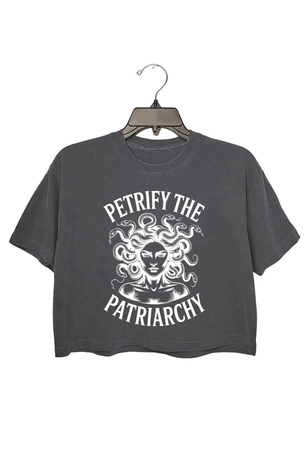 Petrify The Patriarchy Medusa Feminist Crop Tee For Women