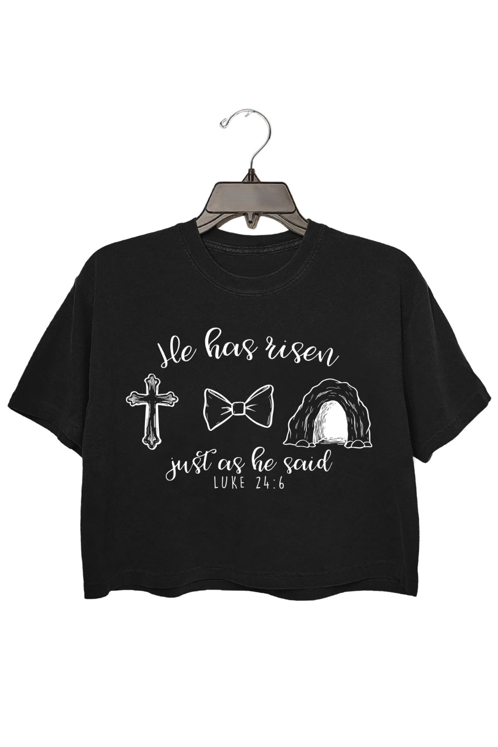 He Has Risen Just As He Said Crop Tee For Women