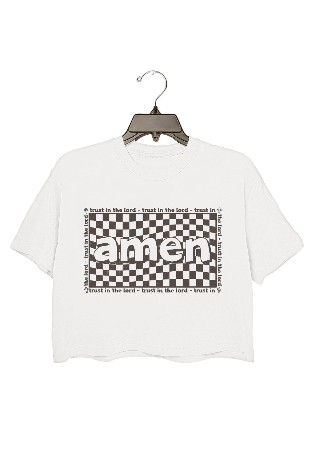 Trust In The Lord Amen Crop Tee For Women