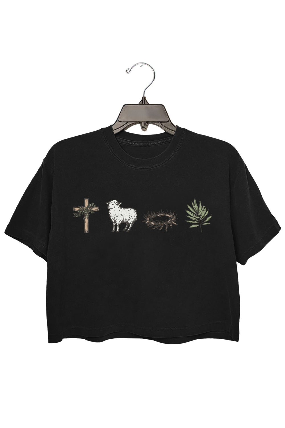 Easter Symbols Cute Crop Tee For Women