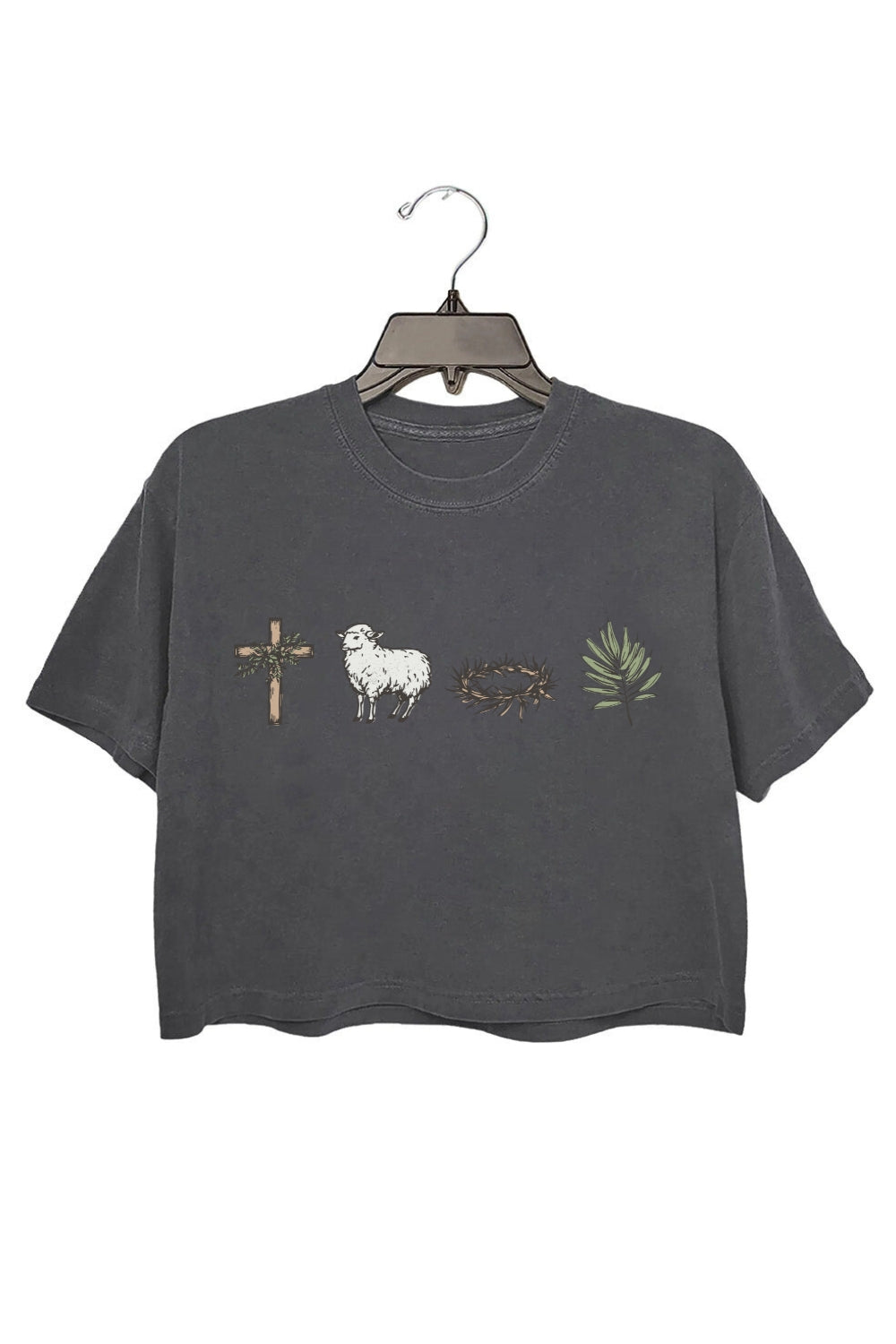 Easter Symbols Cute Crop Tee For Women