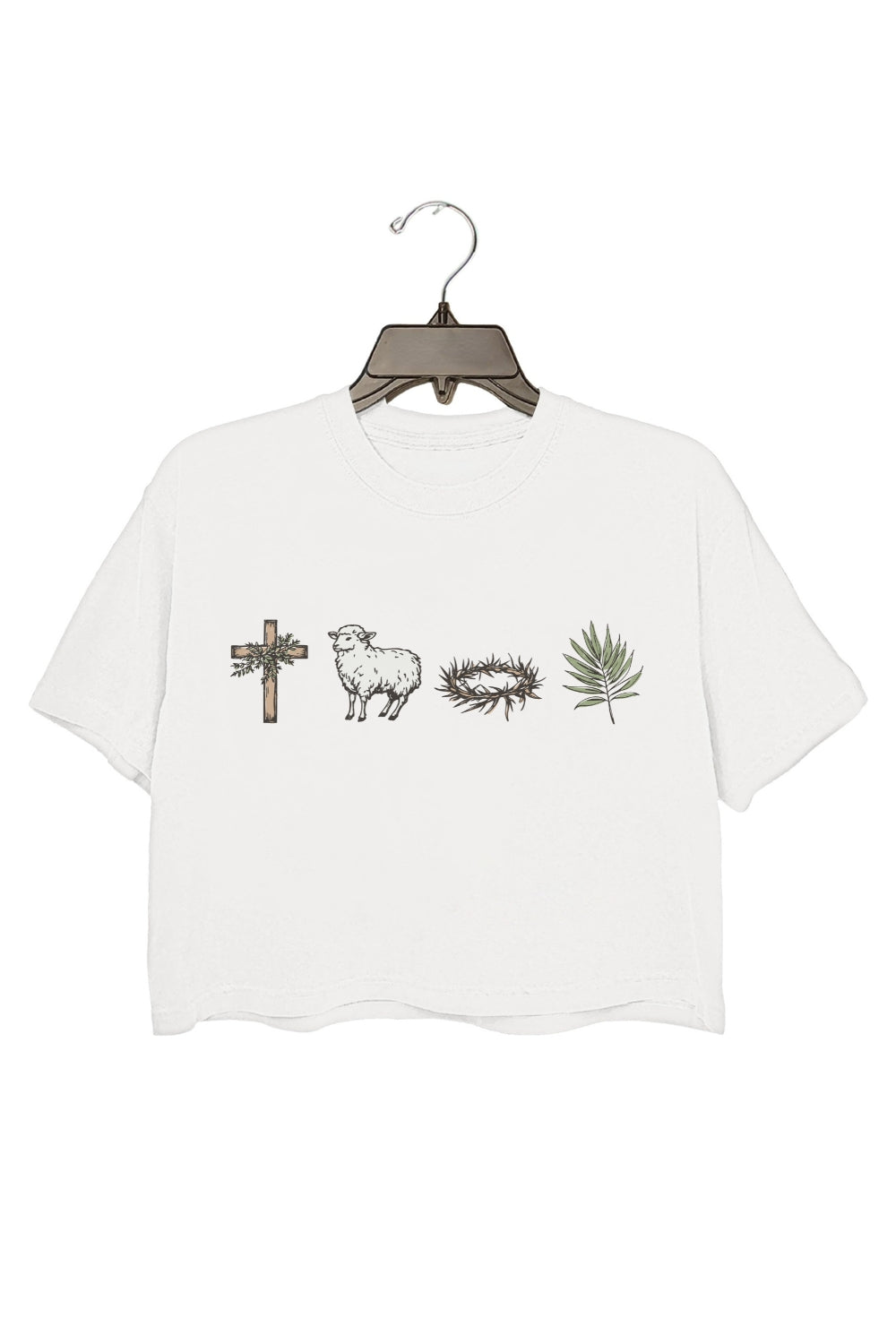 Easter Symbols Cute Crop Tee For Women