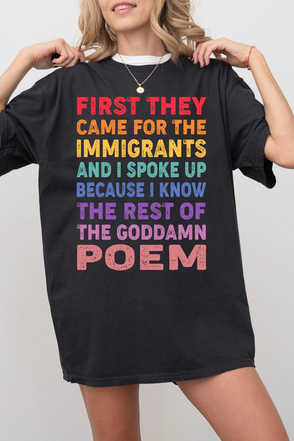Support Immigrants Funny Saying Tee For Women