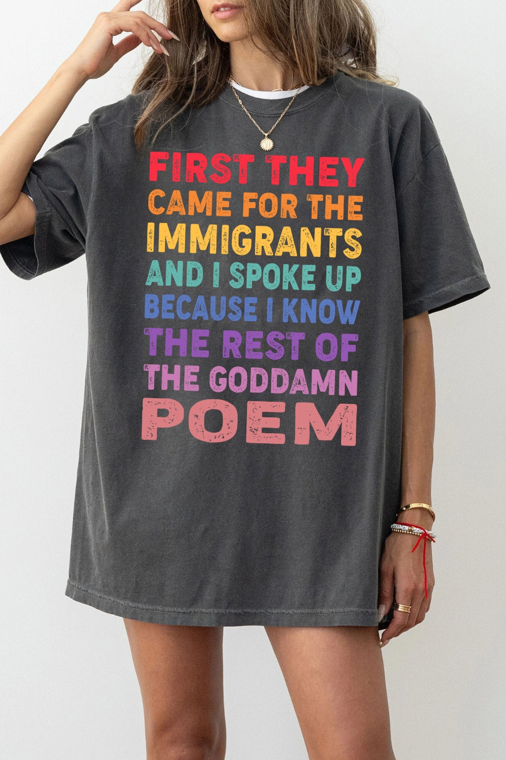 Support Immigrants Funny Saying Tee For Women