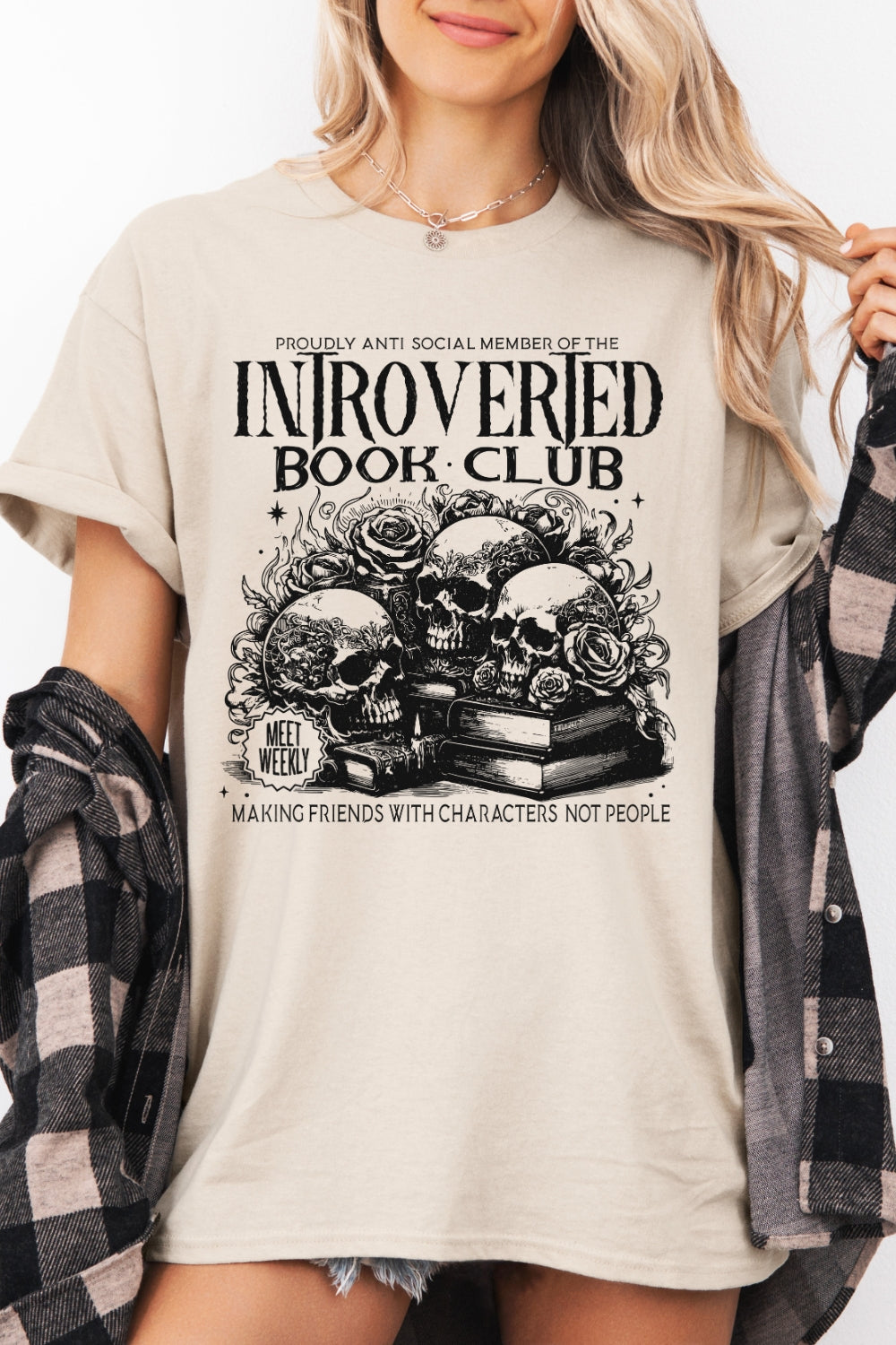 Introverted Book Club Tee For Women
