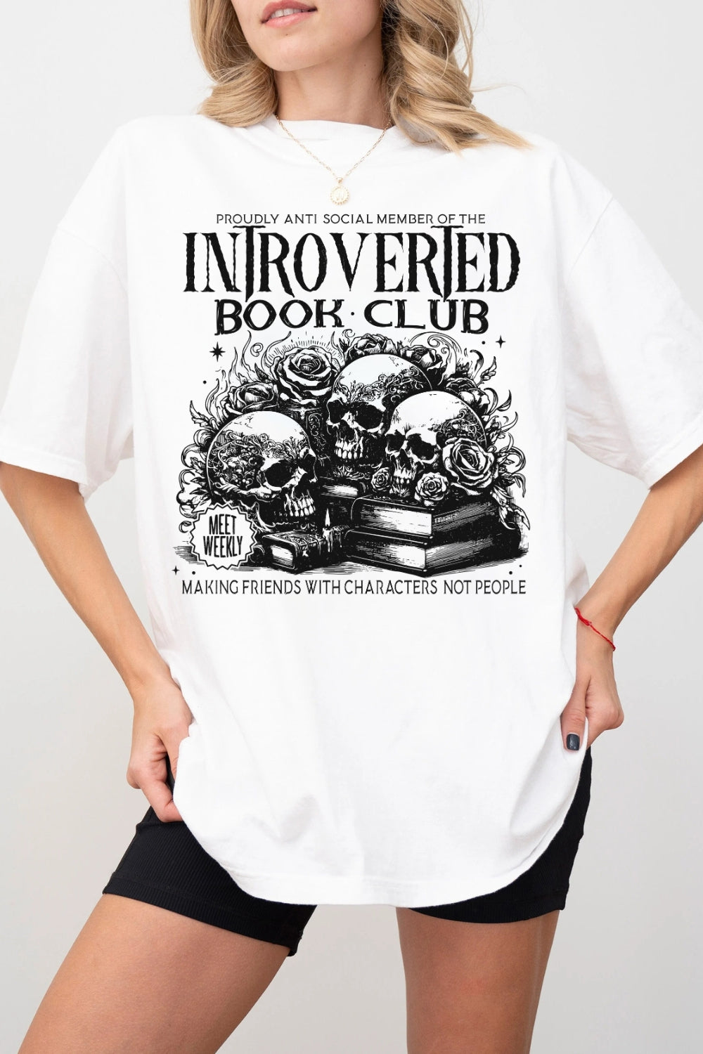 Introverted Book Club Tee For Women