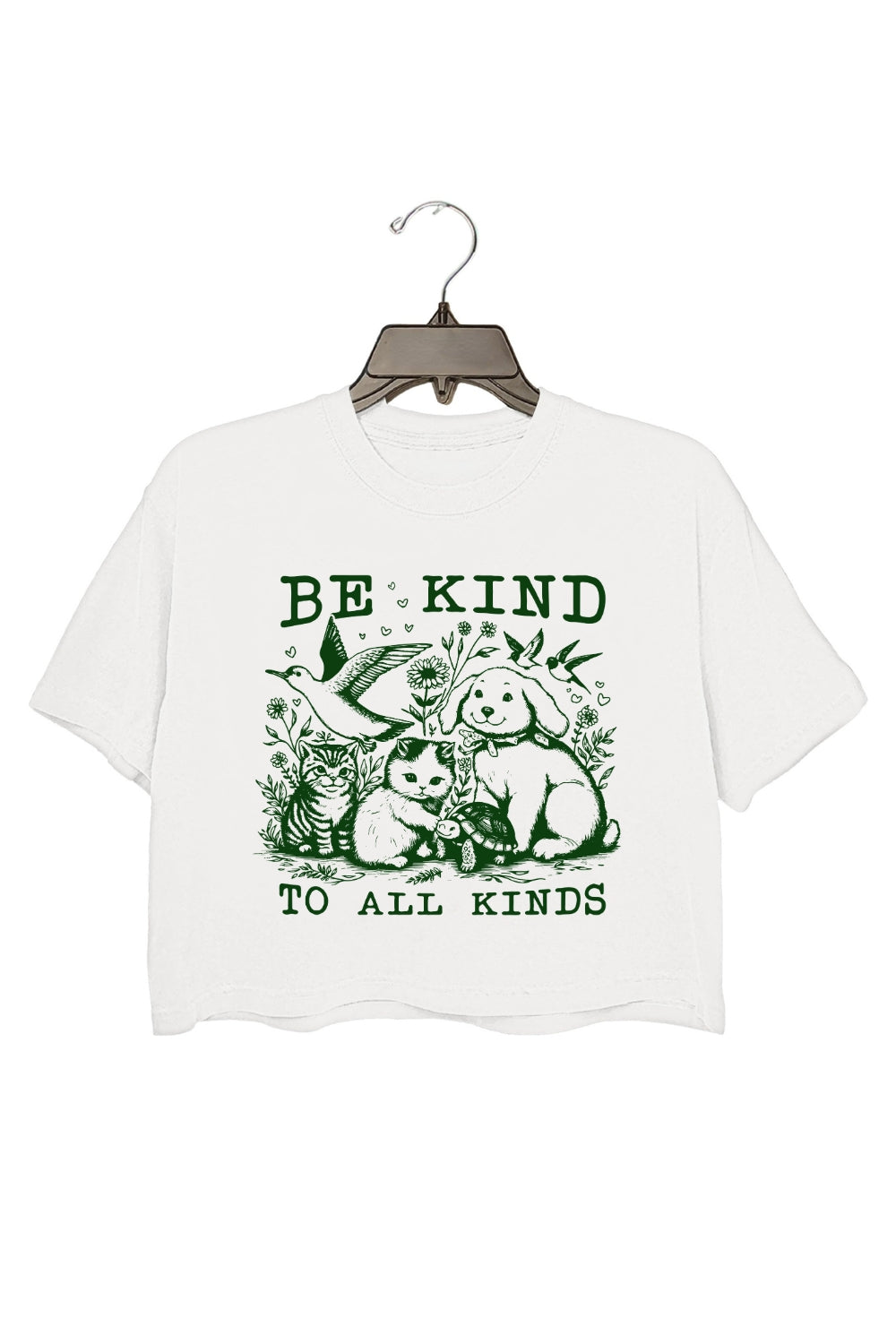 Be Kind To All Kinds Crop Tee For Women