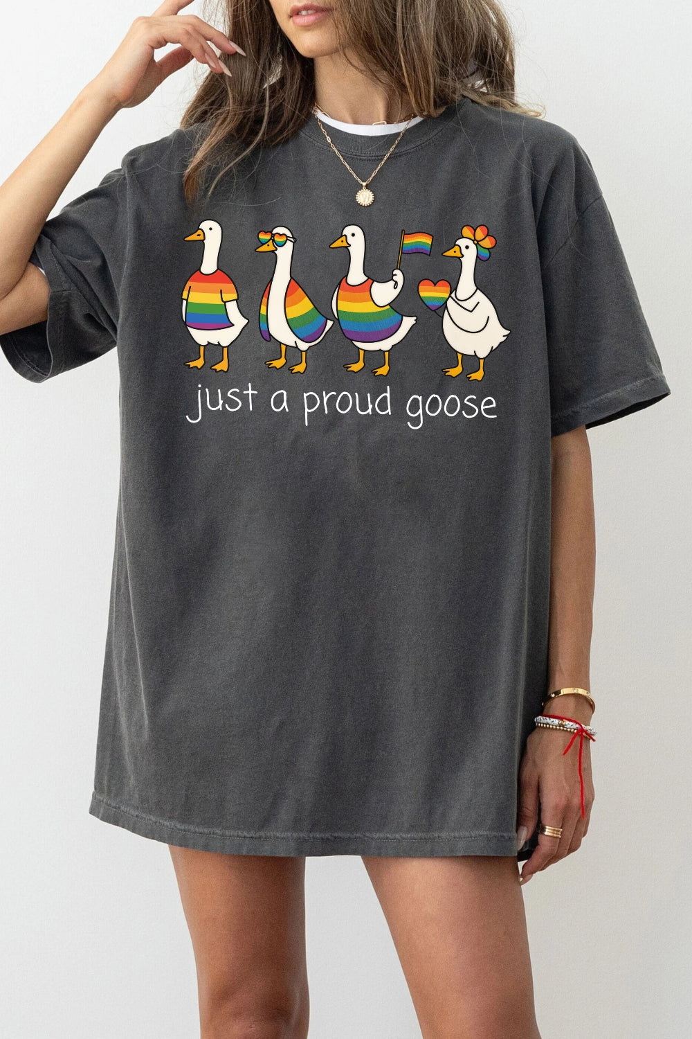 Just A Proud Goose LGBTQ Tee For Women
