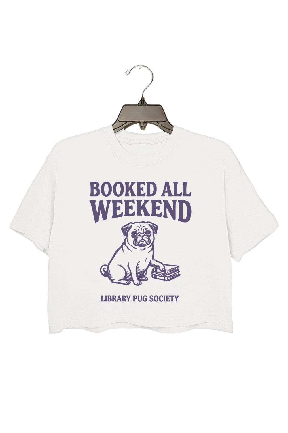 Booked All Weekend Funny Dog Crop Tee For Women