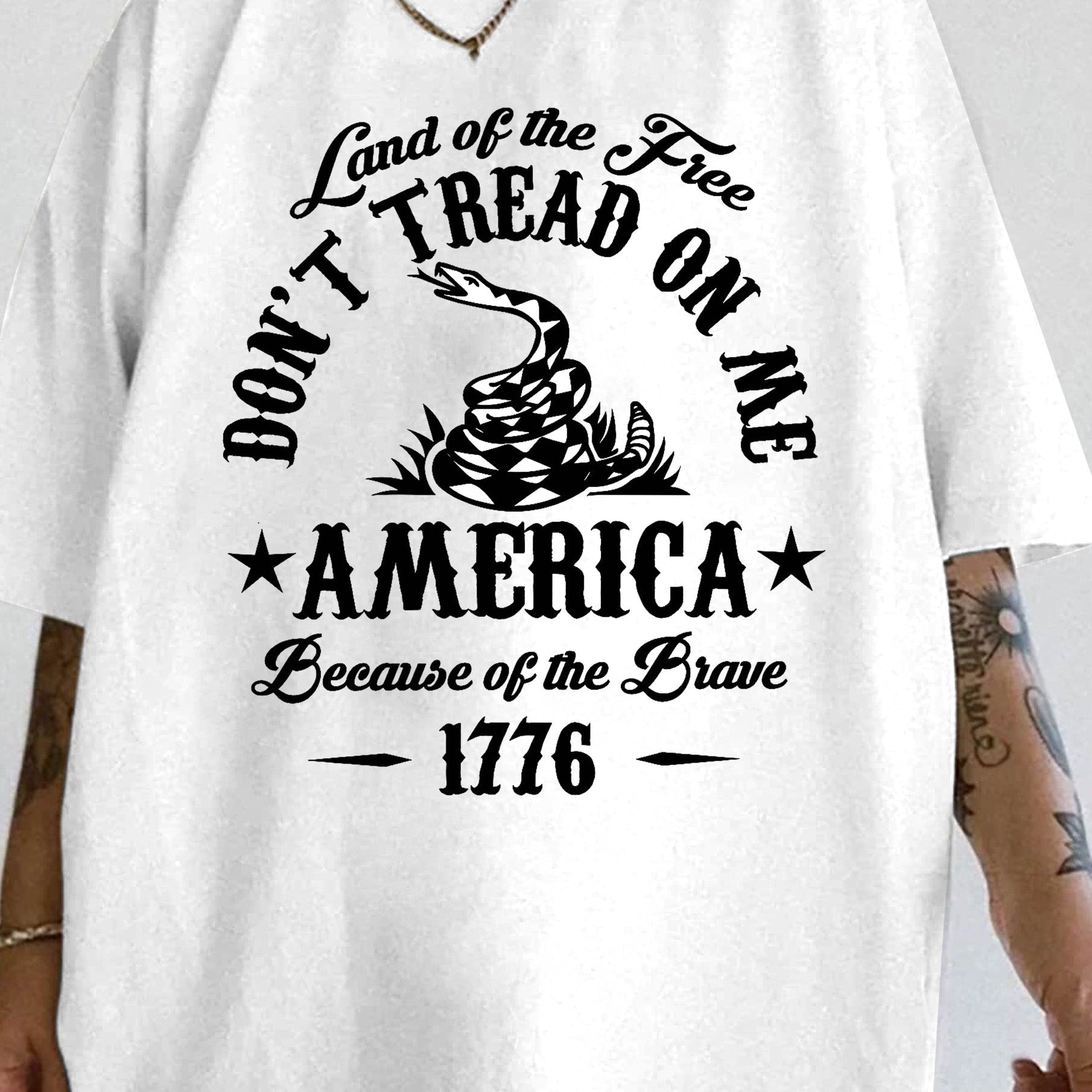 Don't Tread On Me America 4th of July Tee For Women