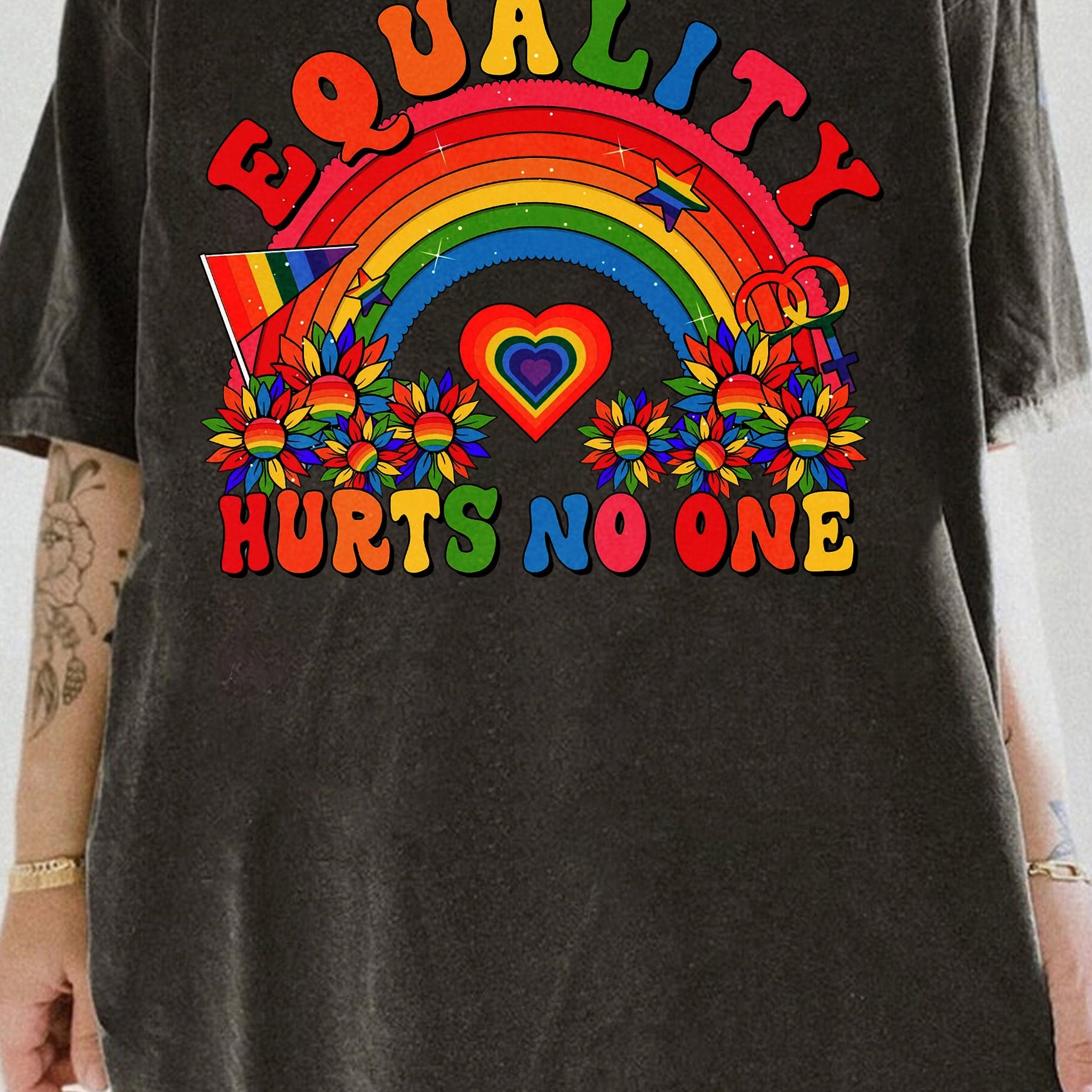 Equality Hurts No One Shirt LGBT Shirt Tee For Women