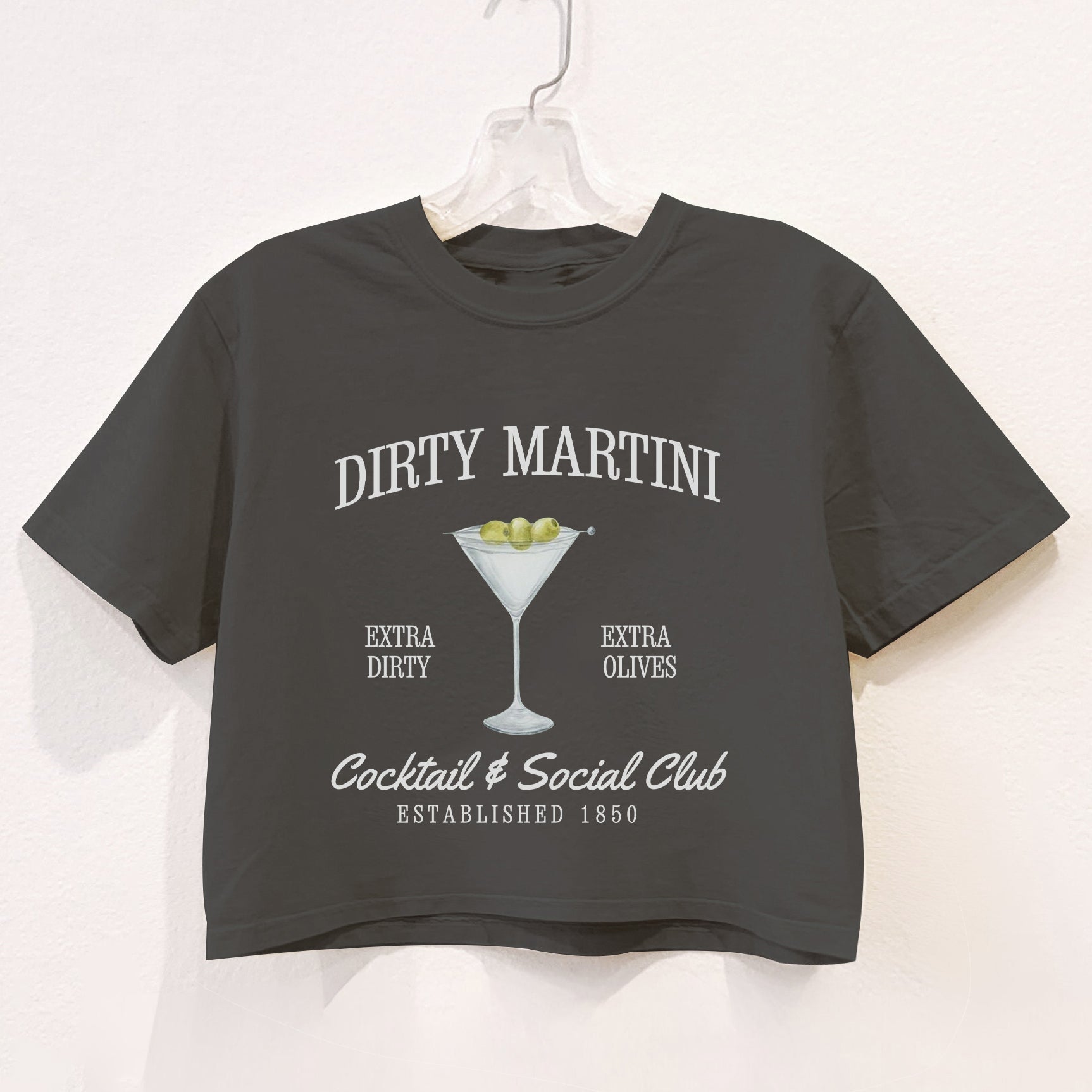 Dirty Martini Lover Crop Top For Women