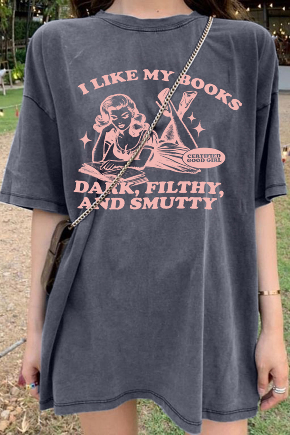 I Like My Books Dark Filthy And Smutty Tee For Women