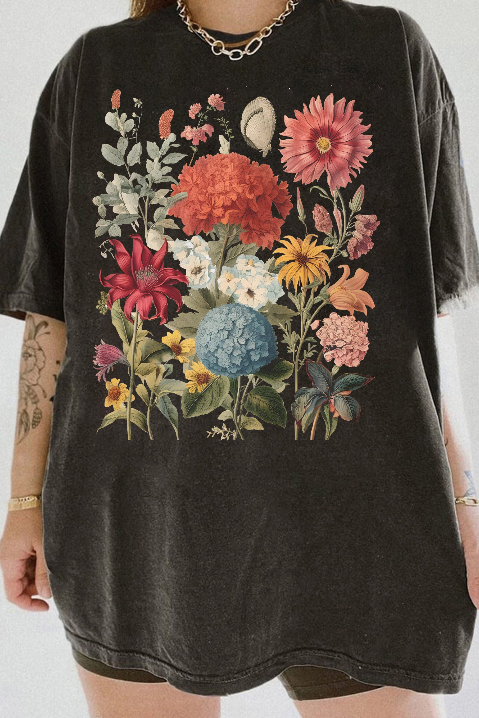 Boho Wildflowers Cottagecore Tee For Women